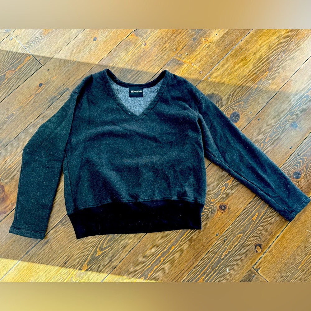 Monrow charcoal gray sweatshirt, worn once, Medium
